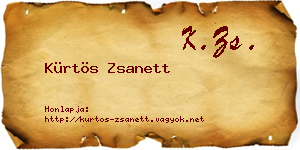 Kürtös Zsanett névjegykártya